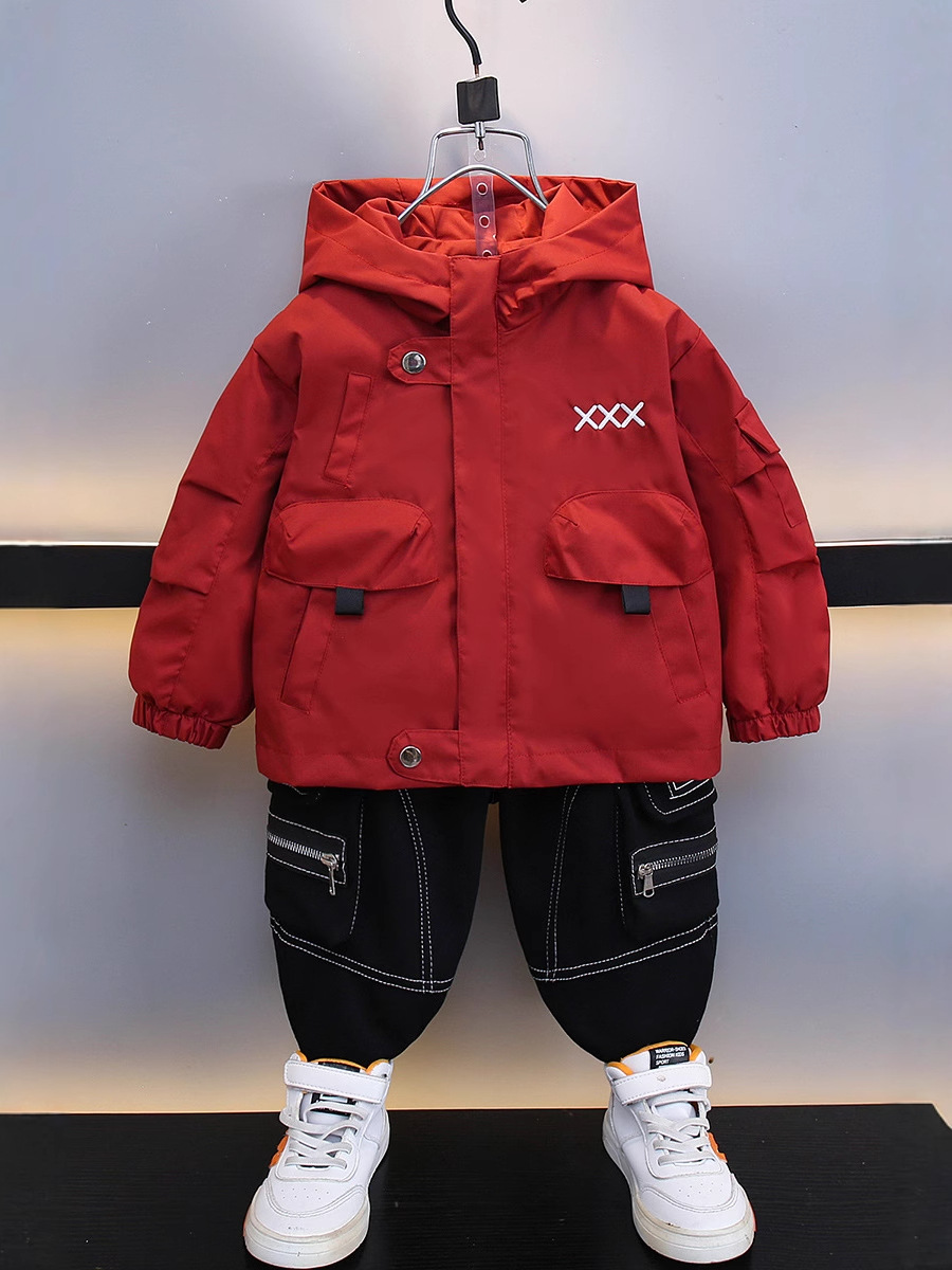 7706 chaqueta de niño modelos de primavera y otoño 2025 nuevo estilo de los niños guapos gabardina de primavera para niños top de bebé de primavera