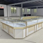 商场珠宝展示柜定制玉器翡翠首饰精品陈列柜铝合金钢化玻璃珠宝