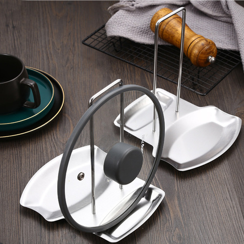 Tang Shell Rack Internet Red Spoon Rack Kitchen Tool Ins Creative Storage Rack Detachable Drain Stainless Steel Pot Cover Rack 