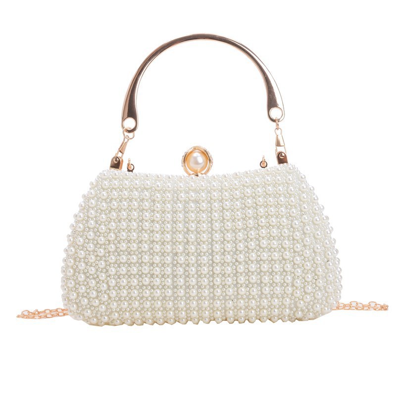 Bolsa de cena de lujo ligera transfronteriza, vestido de fiesta, bolsa de mano de perla, temperamento de celebridad, bolsa de cena de alto nivel