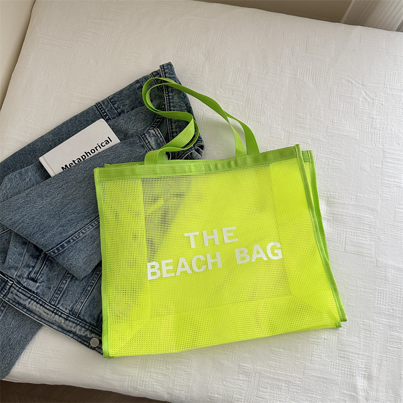 Bolsas de tela de gran capacidad bolsas de mano para salir bolsas de playa de moda natación almacenamiento de compras portátiles mujeres 2024 nuevo