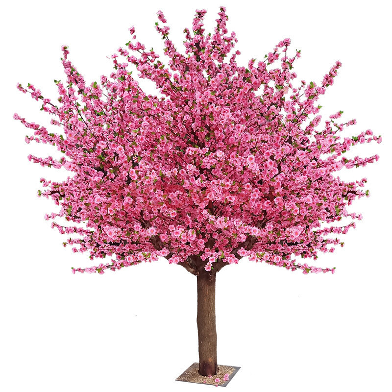 桜の木と桃の花の木の偽の木の装飾をシミュレーションします。|undefined