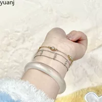 Браслет из натурального конского материала, высокий ледяной стеклянный браслет из халцедона, белый лунный свет, шампанское, золото, зеленый ледяной агат, нефритовый браслет для женщин, сопоставимый с жадеитом