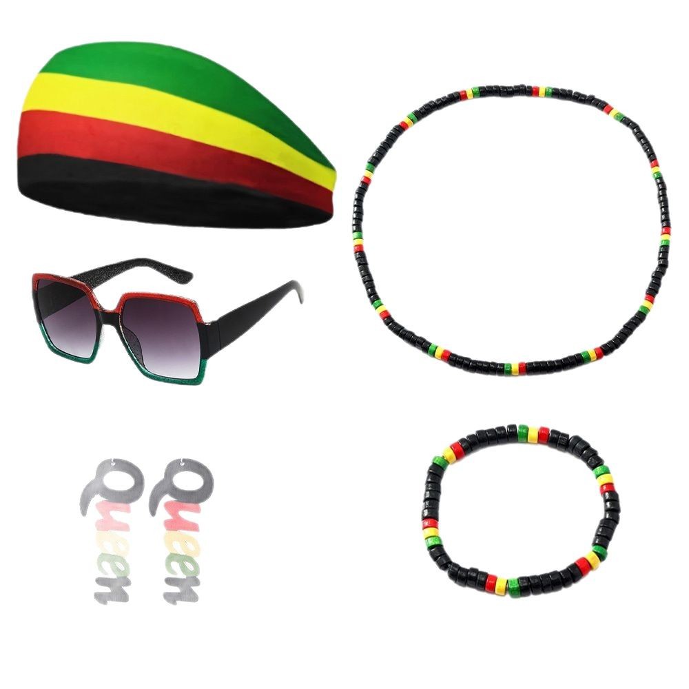 Nuevo vestido de fiesta de junio, sombrero de pescador personalizado, pulsera retro, collar, vestido de fiesta de junio, gafas