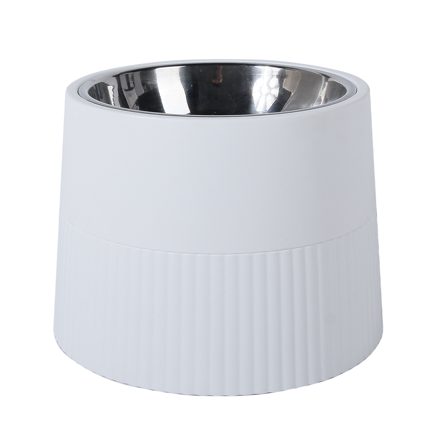 Cuenco para perros de acero inoxidable, cuenco para mascotas, protección del cuello elevada, antigolpes, cuenco para comida para perros, barbilla anti-negro, cuenco para pies altos de gran diámetro