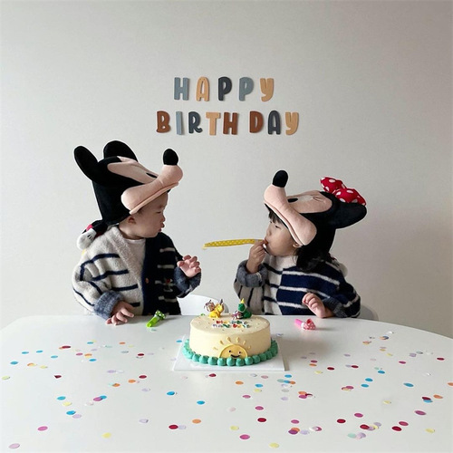 ins funny Mickey and Minnie hat, creative childlike headgear, Little Red Book same style photo props