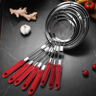 Extended stainless steel fence kitchen commercial use spoon spoon fine leakage net fishing fence household fish spoons large leak colander