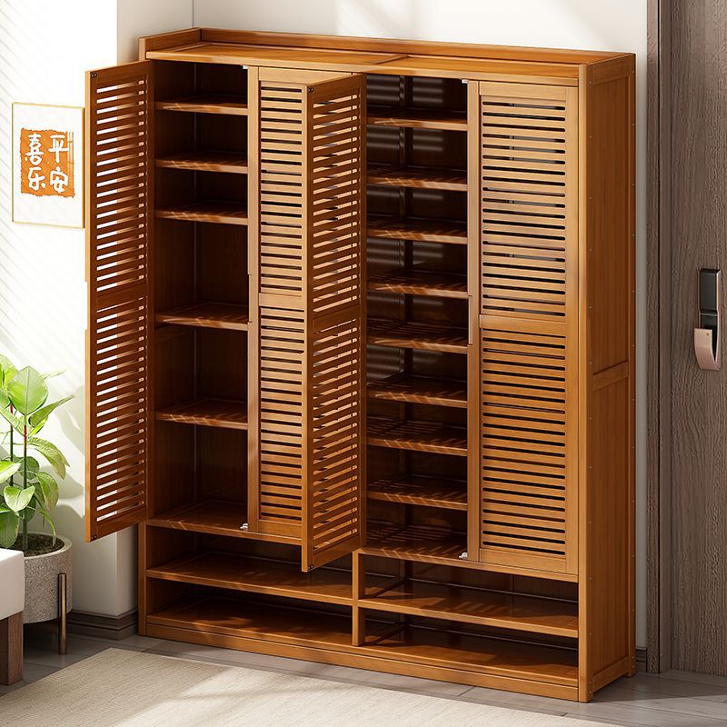 Bamboo Doorway Shoe Cabinet for Home Use, Simple Modern Multi-Layer Storage Artifact, Dustproof Large Capacity Simple Shoe Rack Cross-Border