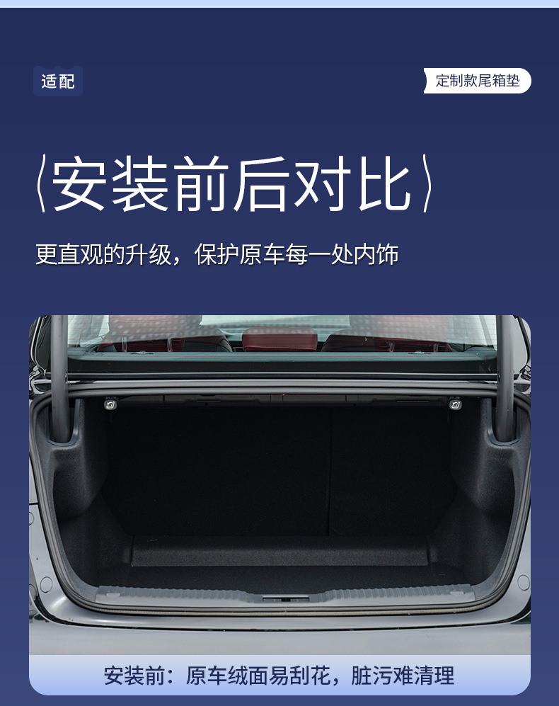Suitable for 2025 Hongqi H5 Special Fully Enclosed Trunk Mat 24 Car Interior Accessories Trunk Mat