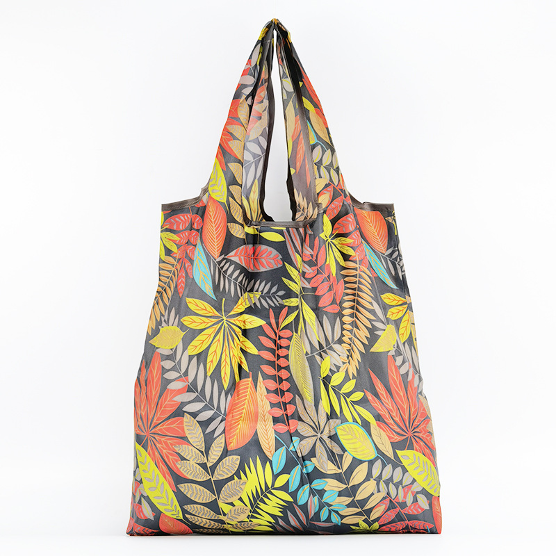 Bolso de compras de supermercado mediano de dibujos animados bolso verde bolso de moda bolso de compras plegable Portátil Bolsa de nylon impermeable image 36