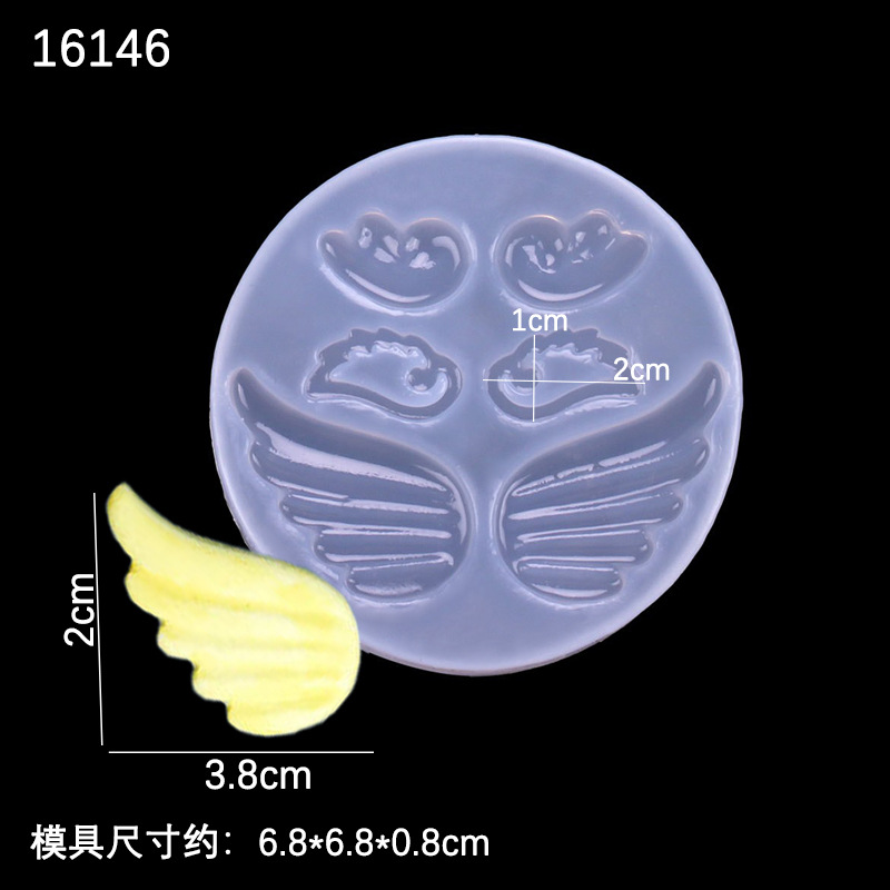 Espejo hecho a mano material cristal epoxi UV pegamento Mesa teléfono móvil Shell decorativo alas de plumas molde de silicona líquida