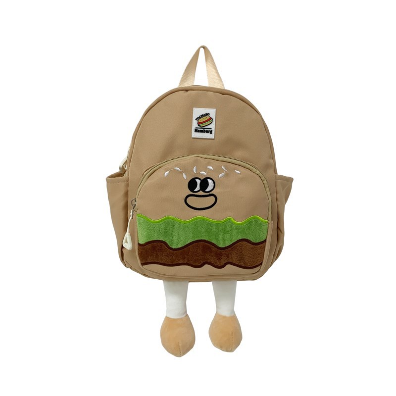 Jardín de infantes bolsas escolares de dibujos animados lindas hamburguesas mochilas para niños y niñas 2025 nueva moda mochila infantil