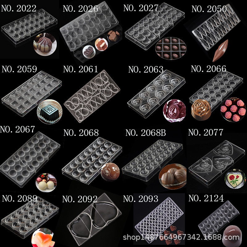 PS Hard Plastic Chocolate Mold Rose Ice Cube Mold 3d Jelly Baking Tools Available in Various Styles