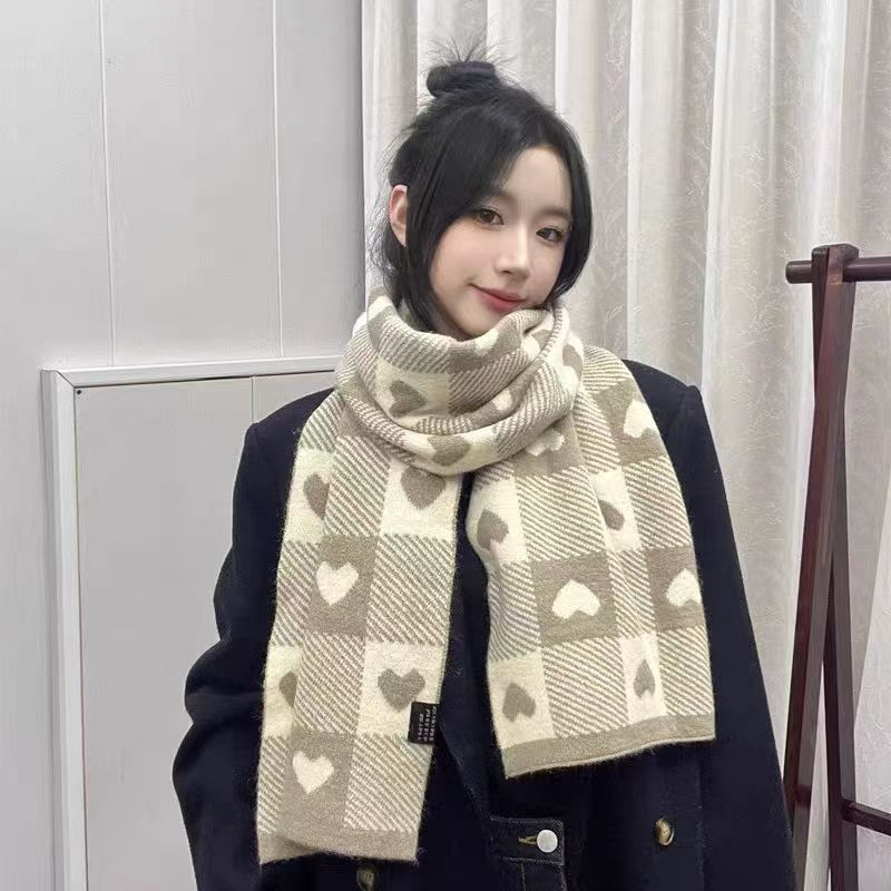 小清新针织围巾女保暖防风日系甜美优雅学生毛线围脖批发冬季保暖|undefined