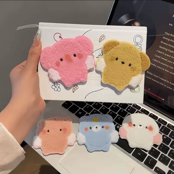 Cute Animal Magic Tape Angel Baby Elephant Bangs Sticker, Girly Heart-Shaped Hair Sticker, Side Bangs Organizer