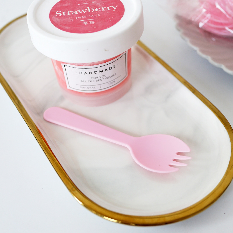 烘焙蛋糕芋圆酸奶布丁冰激凌外卖打包配件一次性塑料甜品勺独立装