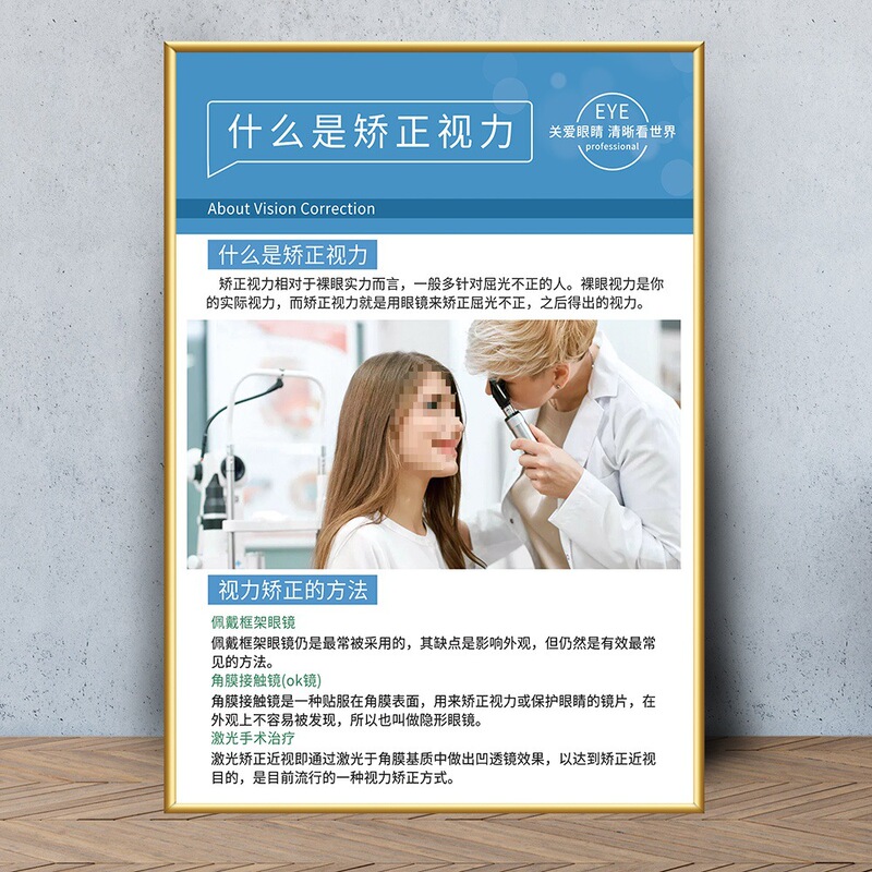 眼鏡店の壁面装飾画眼科病院は目の構造を描いています。|undefined