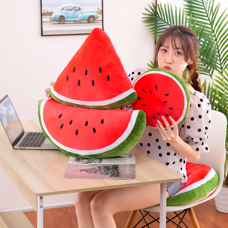 New simulation fruit pillow, watermelon cushion, plush toy, office chair sofa cushion, stuffed doll