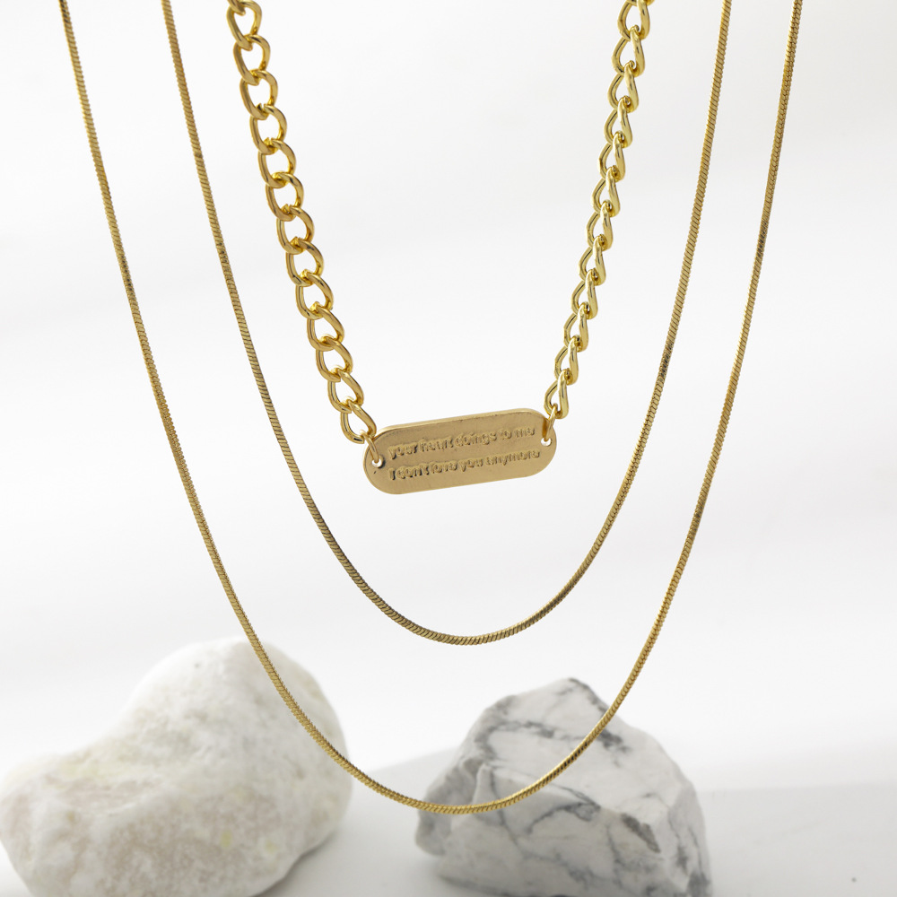 Fashion Heart Shape Lock Alloy Plating Womenu0027S Layered Necklaces 1 Piece