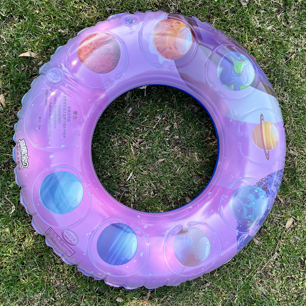 Anillo de natación para niños Anillo de natación de cristal de doble capa Dibujos animados engrosados Axilas para niños Anillo salvavidas Juguetes de agua Suministros de agua