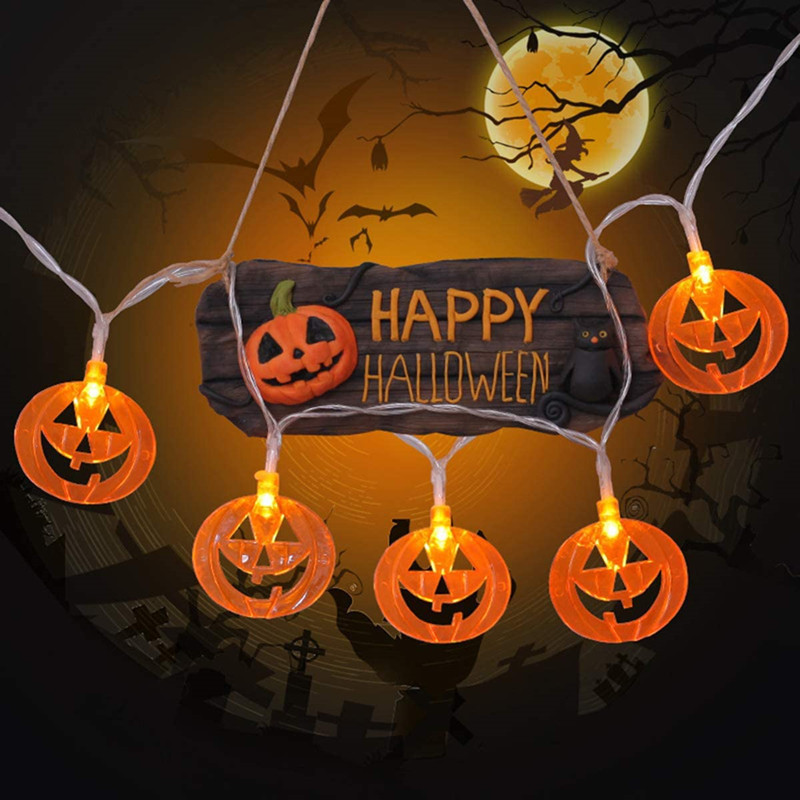 ハロウィンライトストリング LED ストリングライトカボチャ装飾ライトハロウィンライトバッテリーボックス雰囲気ライトストリングライト LED ストリングライト|undefined