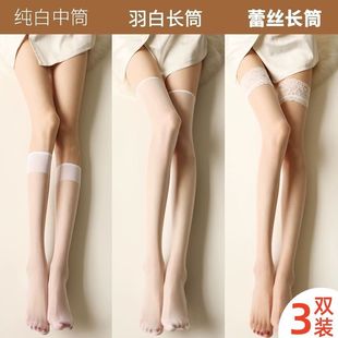 Stockings Stockings Summer Thin Sexy Lace Knee-high Thigh Transparent Stockings Summer Super Slim