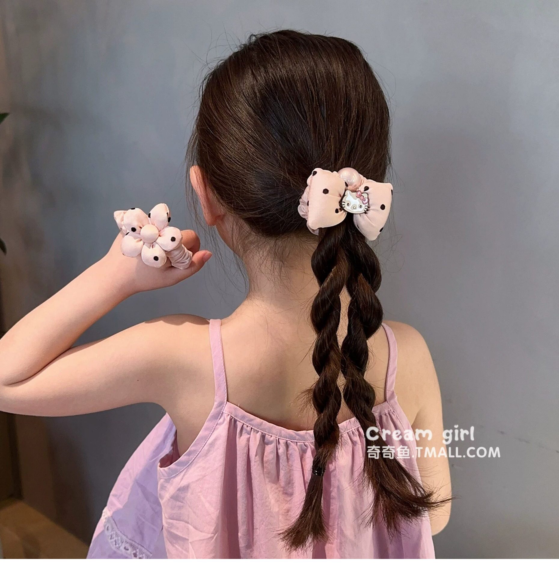 Girls' Apple Puppy Bun Hair Ties, Children's Hair Bands, High Elasticity Hair Ropes, Little Girls' Hair Ties