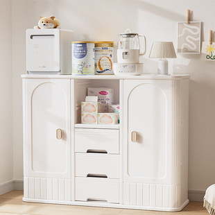 French Feeding Table Storage Cabinet Children's Toy Storage Rack Baby Milk Powder Storage Rack Storage Cabinet Finishing Cabinet