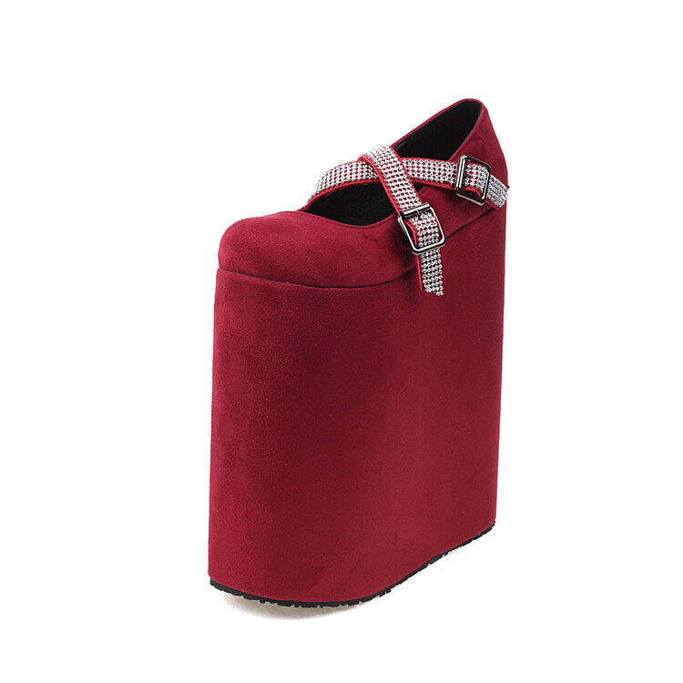 2022 cross-border thick-soled muffin shoes women's shoes foreign trade cross-border size 40-46 wedge heel strange Chengdu shoes 1