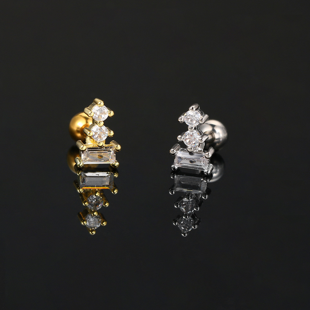 5g Weight 18K Real Gold Plated, Platinum Plated Plating Material Zircon Inlay Material Ear Cartilage Rings & Studs Piercing Type 1 Piece Quantity Daily Occasion Copper Material Devil's Eye, Lightning Pattern Unisex Gender Casual, Simple Style Style Plating Craft 1 Piece Ear Cartilage Rings & Studs Casual Simple Style Devil's Eye Lightning Copper Plating Zircon Ear Cartilage Rings & Studs 4