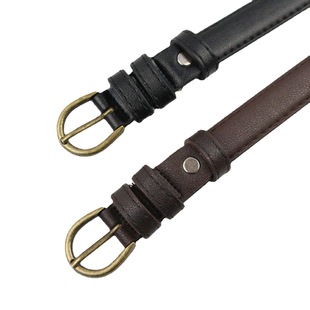 Thin leather belt for women, simple retro Korean style trouser belt, female student trend, Harajuku fashion, internet celebrity trouser belt, factory wholesale