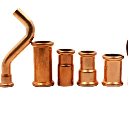 Accesorios de tubería de cobre rojo sola abrazadera de cobre único codo de expansión única presión de abrazadera única 90 °