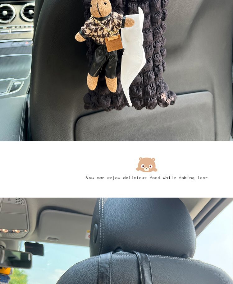 Car Tissue Box Seat Back-mounted Cyber Celebrant Explosive Puff Car Sun Visor Hanging Multifunctional Tissue Pumping