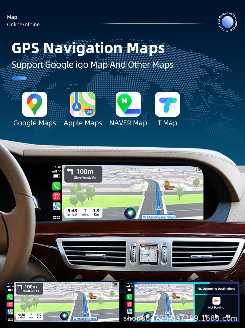 Suitable for Mercedes-Benz S-Class W221 W222 10.25inch car navigation central control all-in-one player carplay