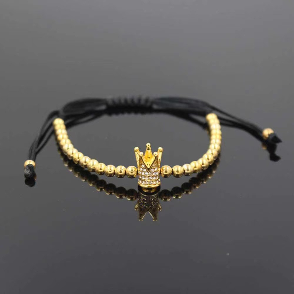 Vintage Style Crown Copper Plating Inlay Rhinestones Bracelets display picture 7