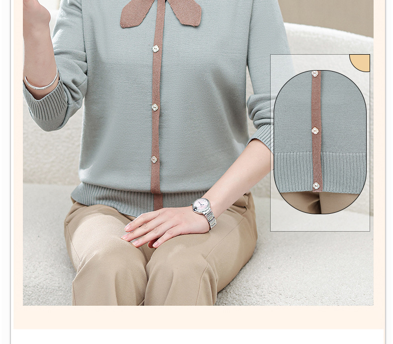 D7374 870K ĐỒ BỘ NỮ TONTDI ÁO LEN MÙA XUÂN THU ĐÔNG TRUNG NIÊN THỜI TRANG NỮ G03 SẢN PHẨM MỚI