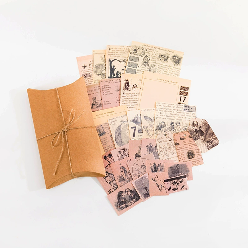 Cross -border Mo Mo Material Bags Retro Collection Room серия гриб-бабочка Ежемесячный DIY постер 30 листов