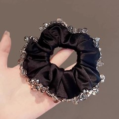 韩系超仙水晶大肠缎面发圈女高级感扎头皮筋女生头绳头花头饰发饰
