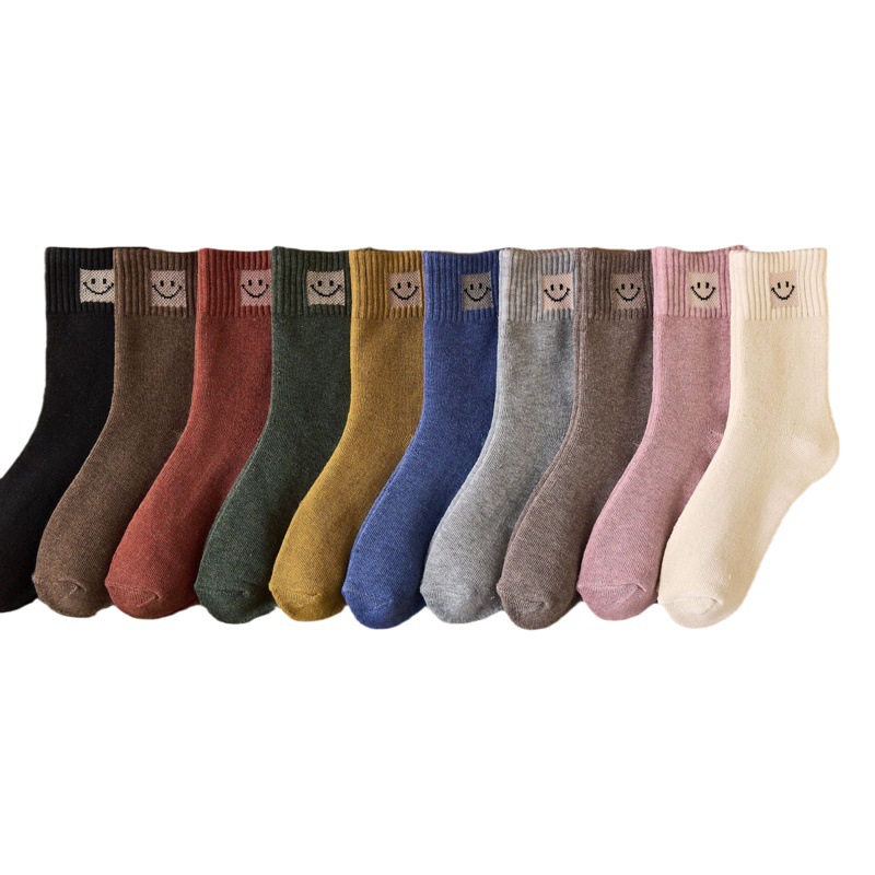 Calcetines de mujer de media pantorrilla de invierno forrados de lana gruesa caliente Terry Calcetines de piso de confinamiento japonés de mujer Calcetines de toalla extra gruesos