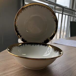 �僽�߅����մɶ��뜫������4.5&lsquo;&rsquo;-9''golden rim salad bowl