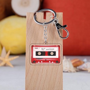 Cross-border European and American Pendant Cartoon Tape Keychain Old-fashioned Cute Christmas Gift