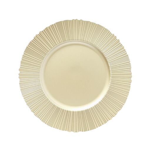 Western food plate wedding color can be customized for wedding hotel party metal spray paint decorative plastic plate chargerplate