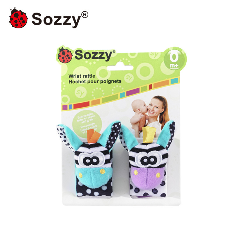 Sozzy bebé reloj Correa muñeca traqueteo bebé muñeca Correa educación temprana juguete de peluche fábrica al por mayor