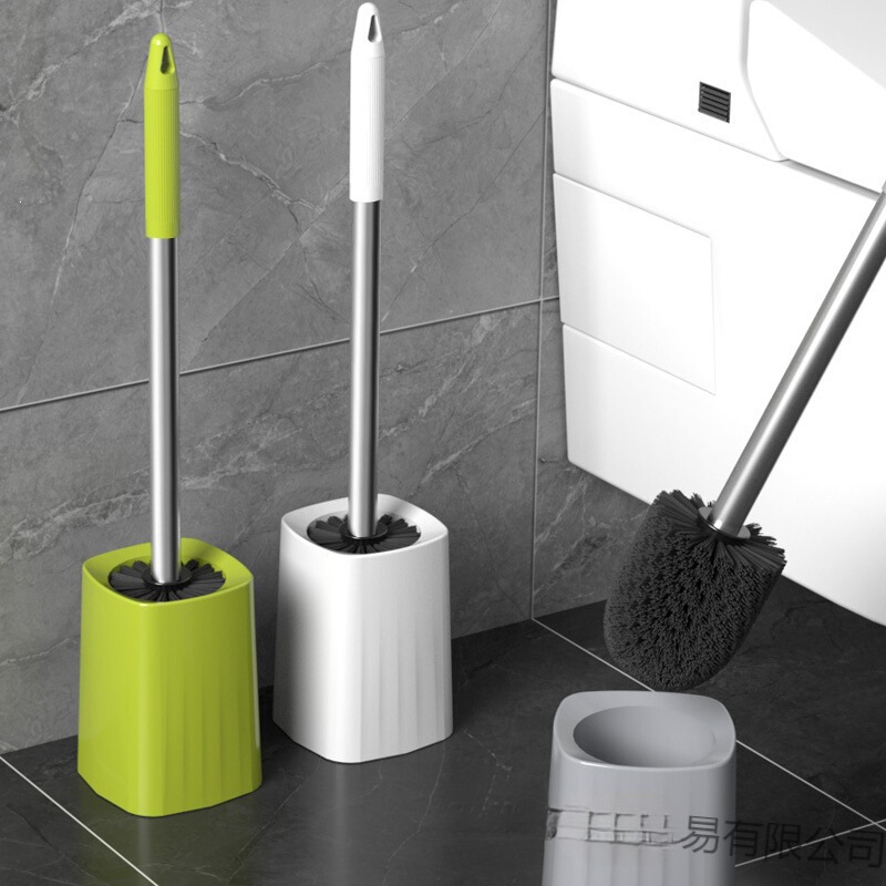 Toilet Brush for Home Bathroom Cleaning, No Dead Corners, with Base, Long Handle Set, Plastic Cleaning Brush