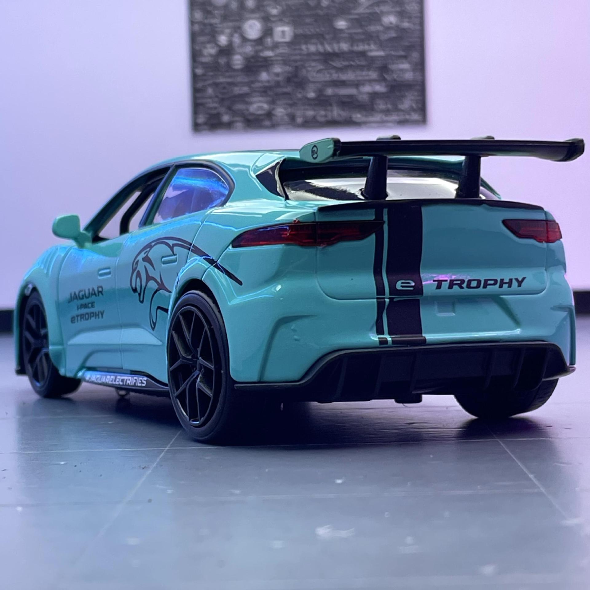 Ma Ke, modelo de coche de aleación 1:32 Jaguar I-Pace tranvía, luz y sonido de retorno, modelo de coche, figura de decoración