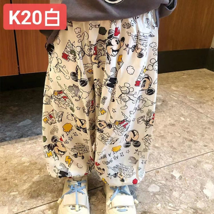 儿童男防蚊裤男童女童夏季四面弹裤子长裤新款宝宝舒适灯笼束脚裤