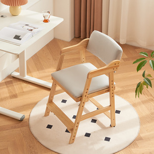 Children's Learning Chair Student's Backrest Chair Home Liftable Chair Dining Chair Study Solid Wood Writing Chair