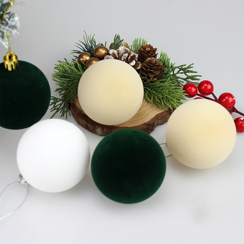 Transfronterizos Hot Sale Bolas de Navidad Colgante Bolas de Navidad 6cm / 36pcs Bolas de flocado de plástico Colgante de árbol de Navidad image 3