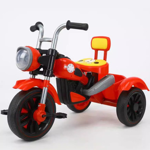 Children's tricycle bicycle 1-5 years old baby with large wheels anti-rollover with light music stroller wholesale