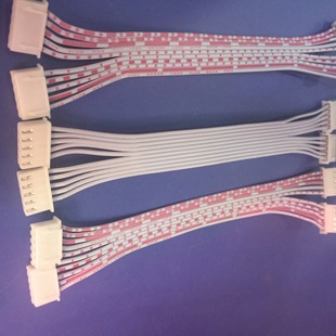 26# red and white flat wire 2468 parallel wire XH2.54-5P terminal connection wire XH5P terminal wire spacing 2.54MM